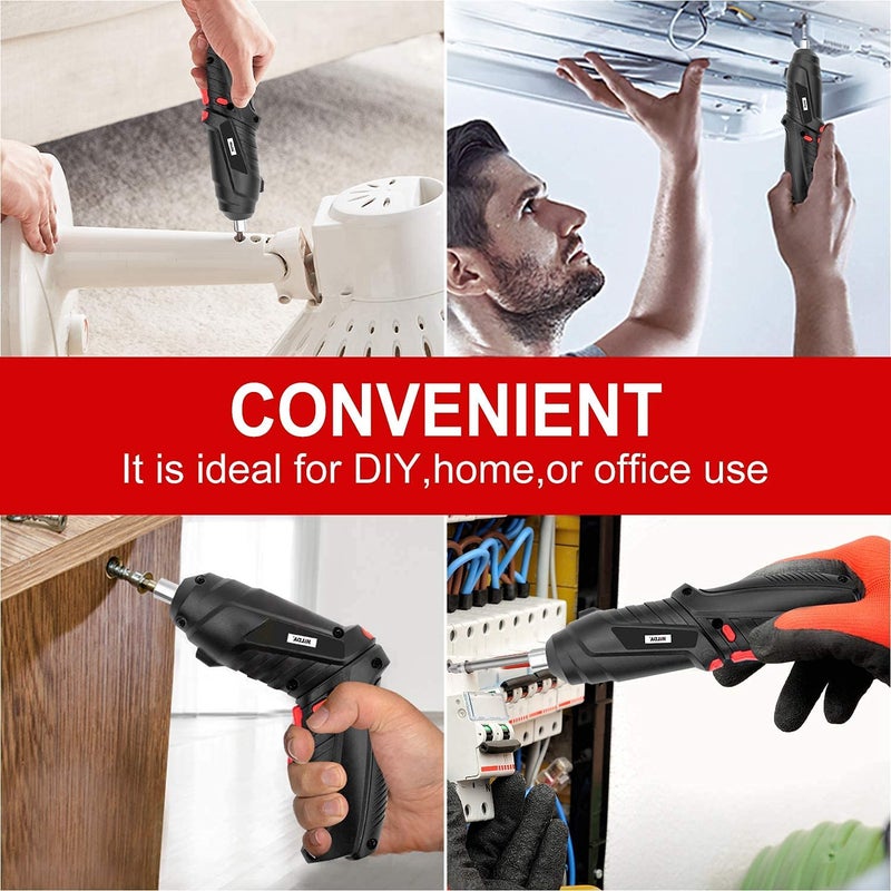 RHYDON Cordless Screwdriver 36V Rechargeable Electric Screwdriver Includes 45Pcs Screw Bits Set 35Nm Power Screwdriver Perfect for Furniture Assembly Home DIY Project - Image 2