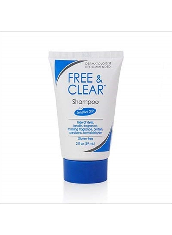 Free & Clear Shampoo, 2 Ounce Travel Size (Pack of 3) - Image 2