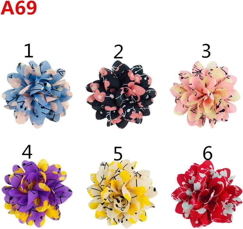 30pcs Mix Color Applique Flower Pet Collar Adhesive Decoration Bands for Cats and Small Breeds Elastic Back Adhesive Pet Collar Accessory - Image 5