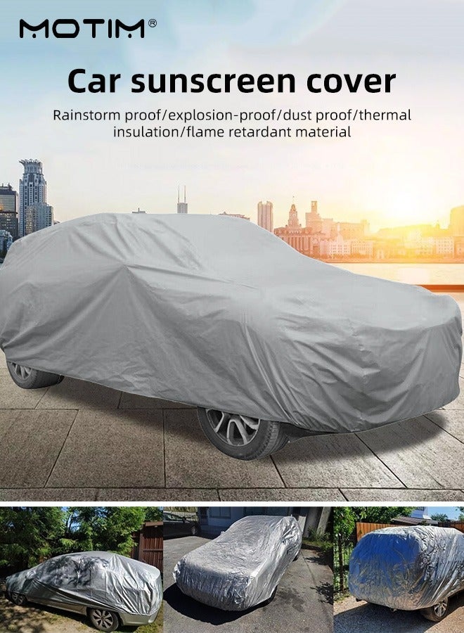 Motim Car Cover for ​SUV/Sedan/Hatchback, Waterproof All Weather, Full Outdoor Rain Sun UV Protection Car Covers Car Protection, Fit for SUV XL (540*175*120CM) - Image 1