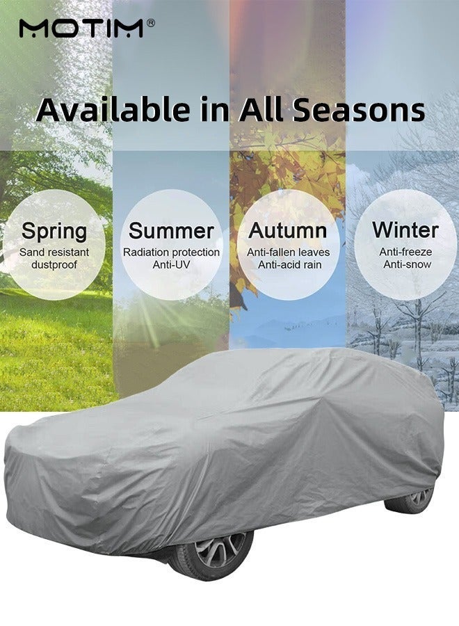 Motim Car Cover for ​SUV/Sedan/Hatchback, Waterproof All Weather, Full Outdoor Rain Sun UV Protection Car Covers Car Protection, Fit for SUV XL (540*175*120CM) - Image 2