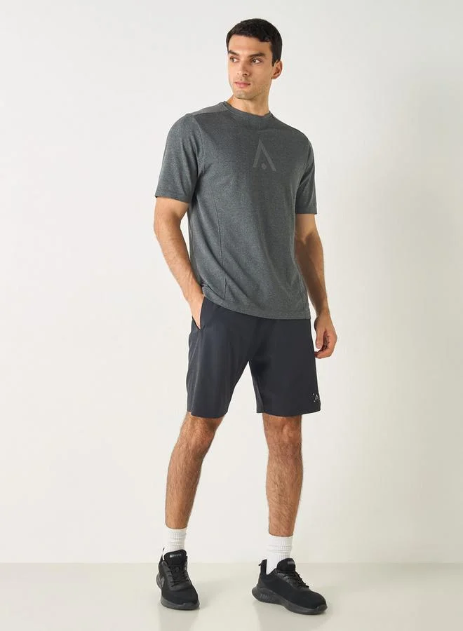 ADOT by Splash Printed Crew Neck T-shirt with Short Sleeves