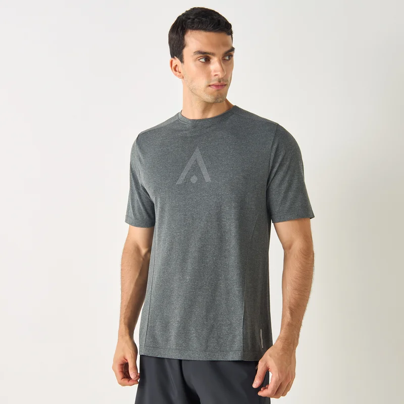 ADOT by Splash Printed Crew Neck T-shirt with Short Sleeves