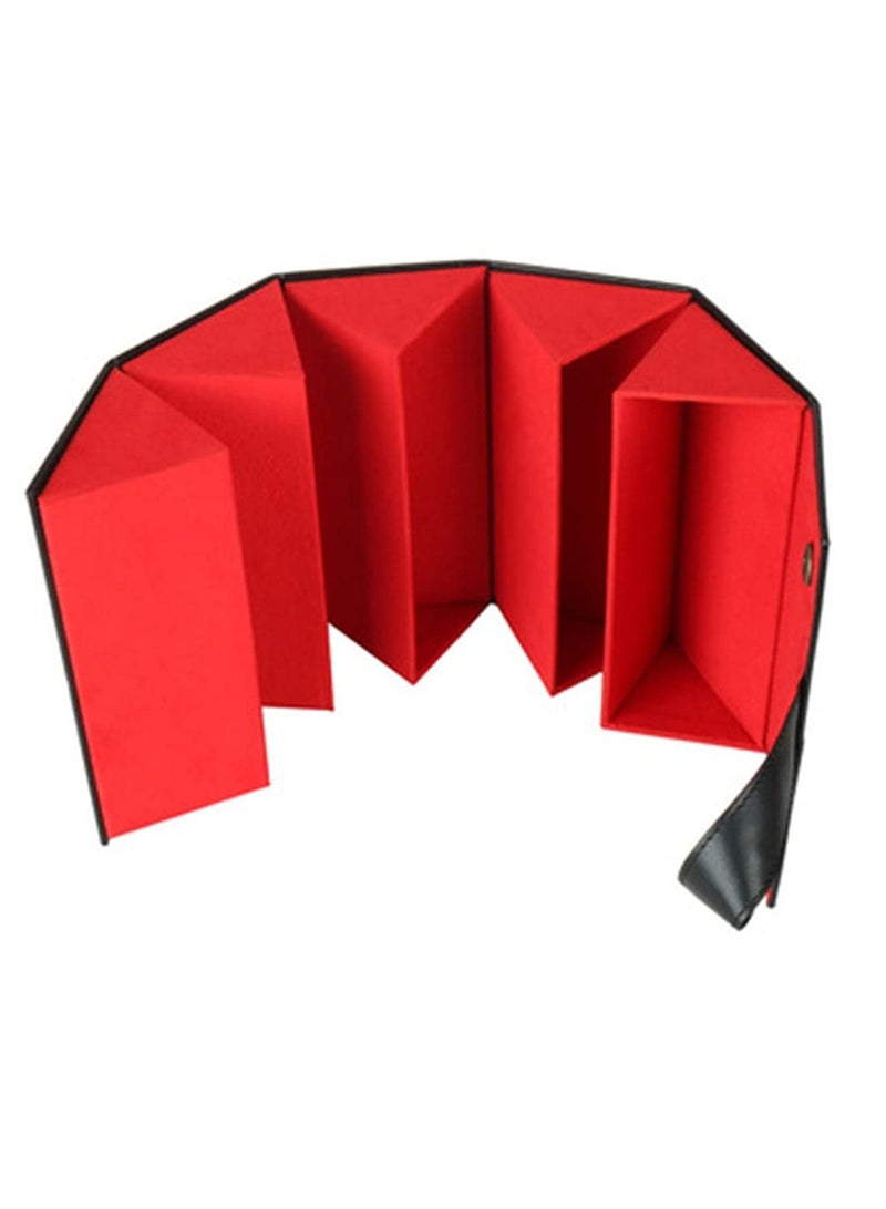 Travel Sunglasses Organizer 5 Slots Foldable PU Leather Eyeglasses Storage Case Multiple Hanging Eyewear Holder Display for Women Men