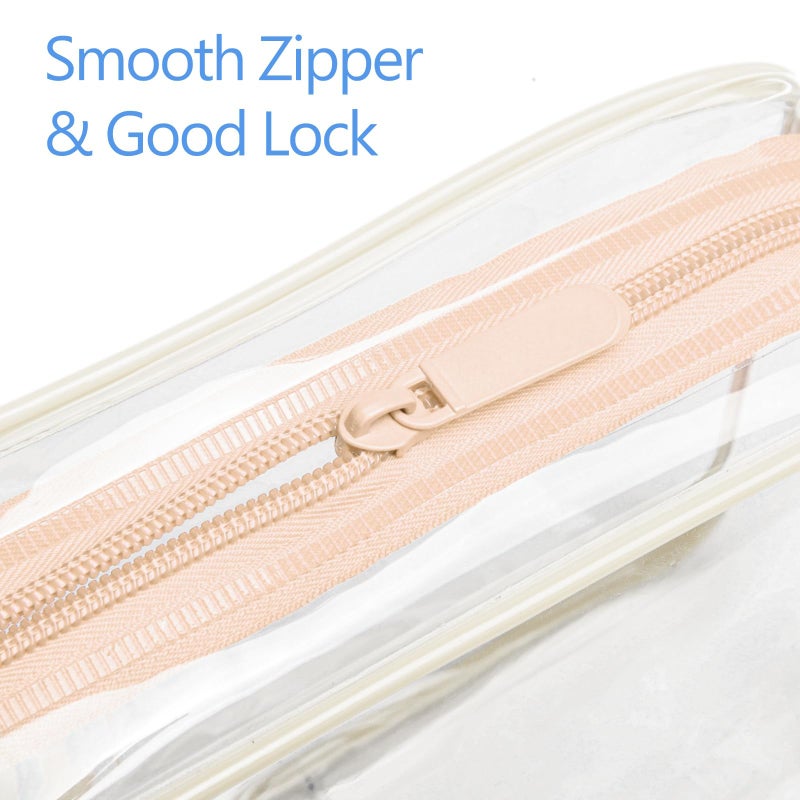 Packism Clear Toiletry Bag - 3 Pack Tsa Approved Toiletry Bag Quart Size Bag, Travel Makeup Cosmetic Bag For Women, Carry On Airport Airline Compliant Bag, Blue-Purple-Pink - Image 4