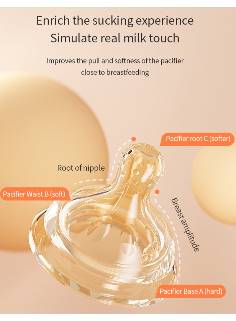 تويسو زجاجة رضاعة للأطفال حديثي الولادة من تويسو - 90 مل، ذات فم واسع PPSU، خالية من مادة BPA، مضادة للتسرب وانتفاخ البطن، ( أصفر ) - Image 2