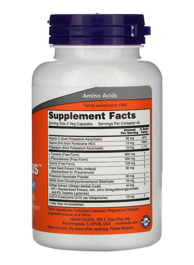 Now Foods True Focus Dietary Supplement - 90 Capsules - Image 2