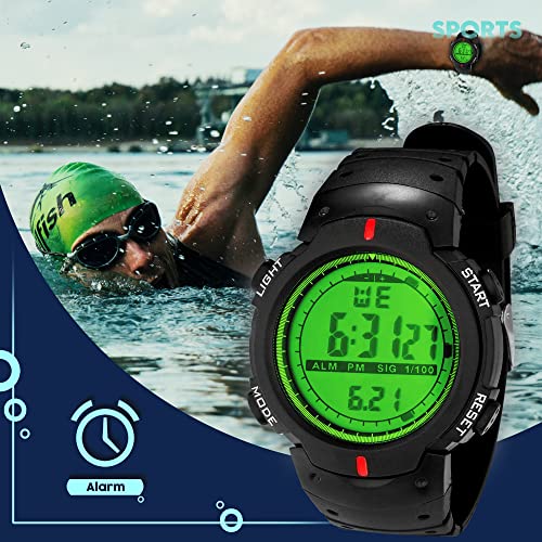 ASGARD Multi Functional Sports Digital Multicolor Dial Men's Watch (Black_Digital) - Image 3