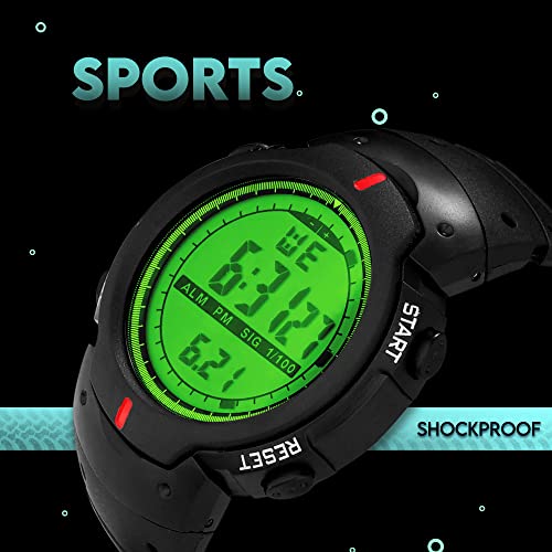 ASGARD Multi Functional Sports Digital Multicolor Dial Men's Watch (Black_Digital) - Image 4