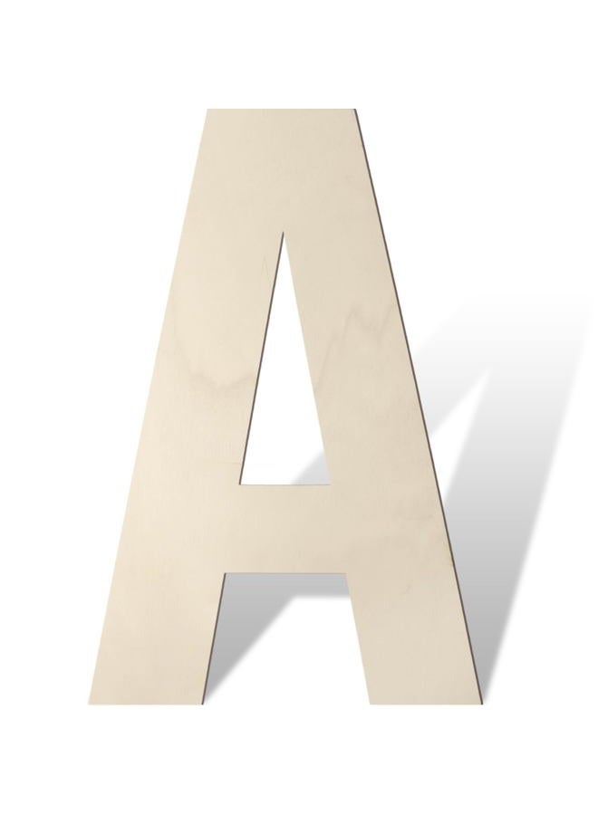 Focal20 Large Wooden Letters 17 Inch Big Wooden Alphabet Letters for Wall Decor Unfinished Large Wood Letters A for Nursery Decor Crafts Blank Wooden Cutout Sign for Party Birthday Wedding Home Decoration - Image 1