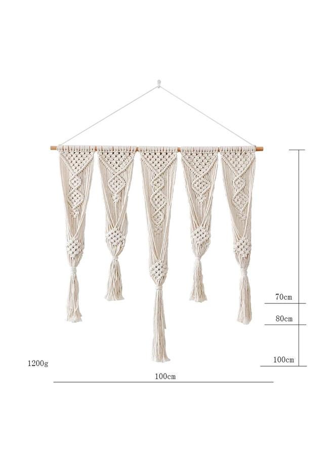 Bluejw Home New Handmade Woven Hanging Net Bag Blanket Plant Hanging Basket Flower Pot Home Wall Hanging Decoration Nordic Style  - Image 1