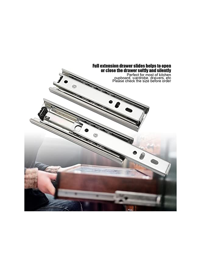 S-TOP 2pcs 5in Drawer Slides, Zinc Plated Mini Short Closet Slides, Furniture Guideline Rail Full Extension Kitchen Cupboard Hardware for Most Cupboard Wardrobe Drawers - Image 4