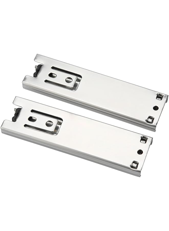 S-TOP 2pcs 5in Drawer Slides, Zinc Plated Mini Short Closet Slides, Furniture Guideline Rail Full Extension Kitchen Cupboard Hardware for Most Cupboard Wardrobe Drawers - Image 1