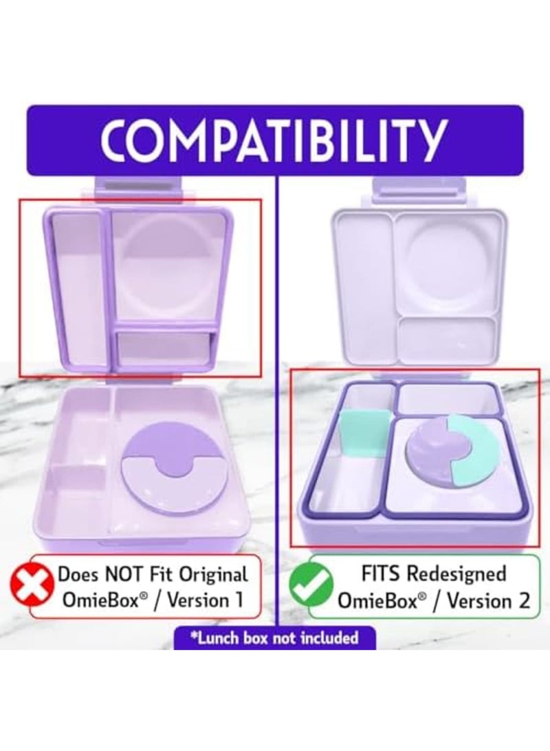 SYOSI 2 Pack Lid Seal Gaskets for OmieBox, Exact Fit Replacement for Kids Bento Lunch Box, Made from 100% Food-Safe Silicone, Durable Leak-Resistant Seals, Easy to Clean and Replace (Purple) - Image 4