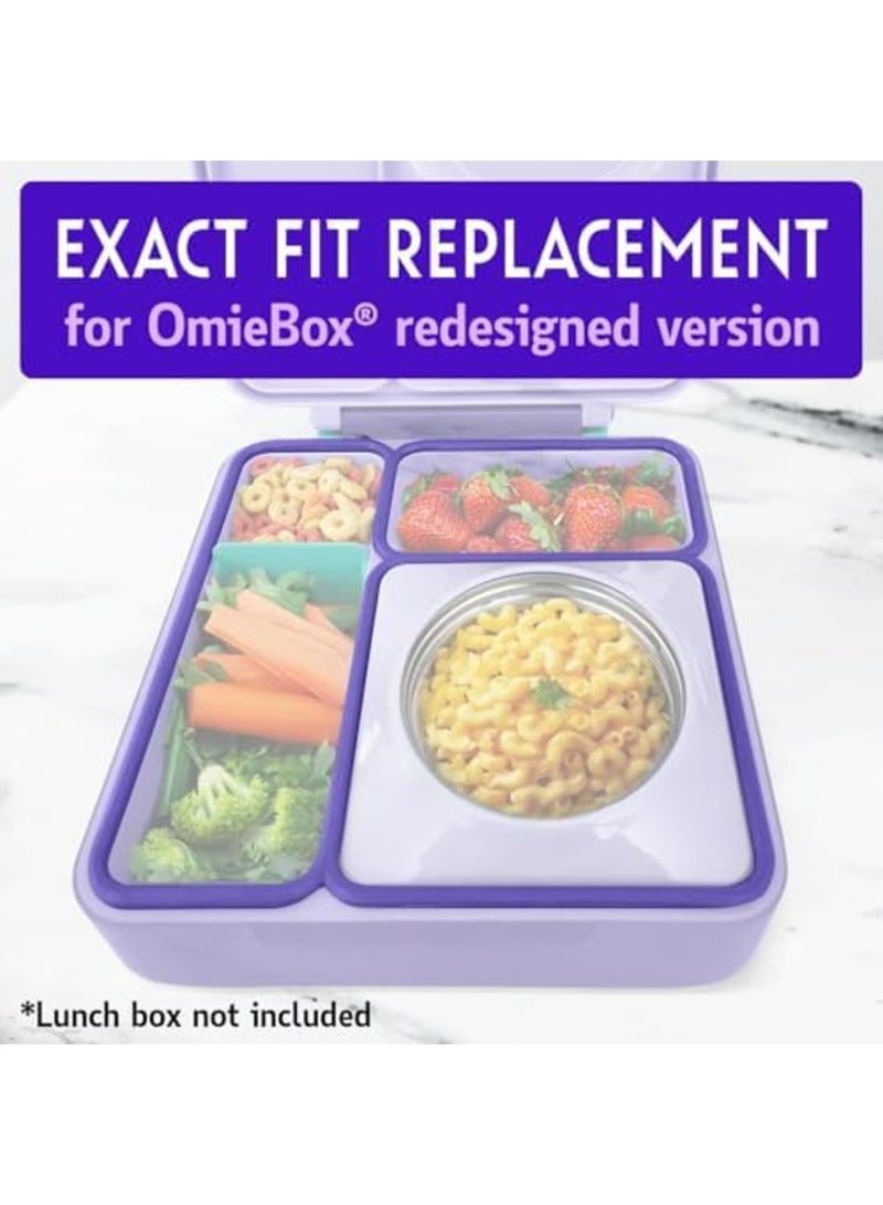 SYOSI 2 Pack Lid Seal Gaskets for OmieBox, Exact Fit Replacement for Kids Bento Lunch Box, Made from 100% Food-Safe Silicone, Durable Leak-Resistant Seals, Easy to Clean and Replace (Purple) - Image 5