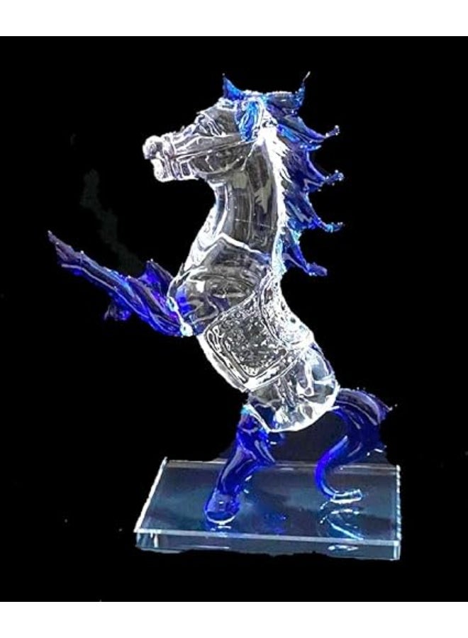 حصان كريستال هورس أنتيكا - تمثال أنيق لحصان كريستالي مثالي لتزيين المنزل ويضيف لمسة جمالية لأي مساحة مكتبية لمحبي الخيول.