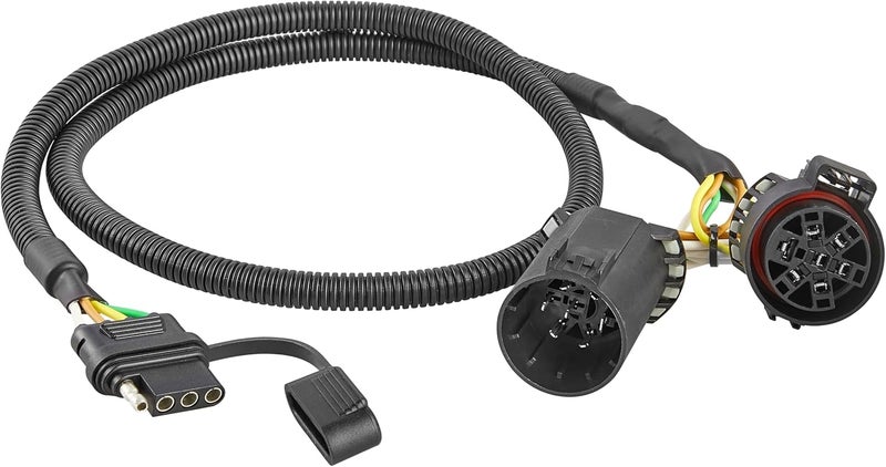 Oyviny Plug & Play USCAR 7 Pin to 4 Pin Trailer Wiring Harness Universal for LED Tailgate Light Bars, Pure Copper USCAR to 4 Flat Trailer Extension Wiring Adapter for Trailers, Trucks, Pickups - Image 1
