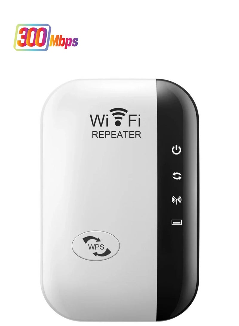 ارواق مكرر واي فاي لاسلكي، موسع واي فاي بسرعة 300 ميجابت في الثانية، مكرر موسع نطاق واي فاي متوافق للغاية، (4 مصابيح بيضاء) - Image 1