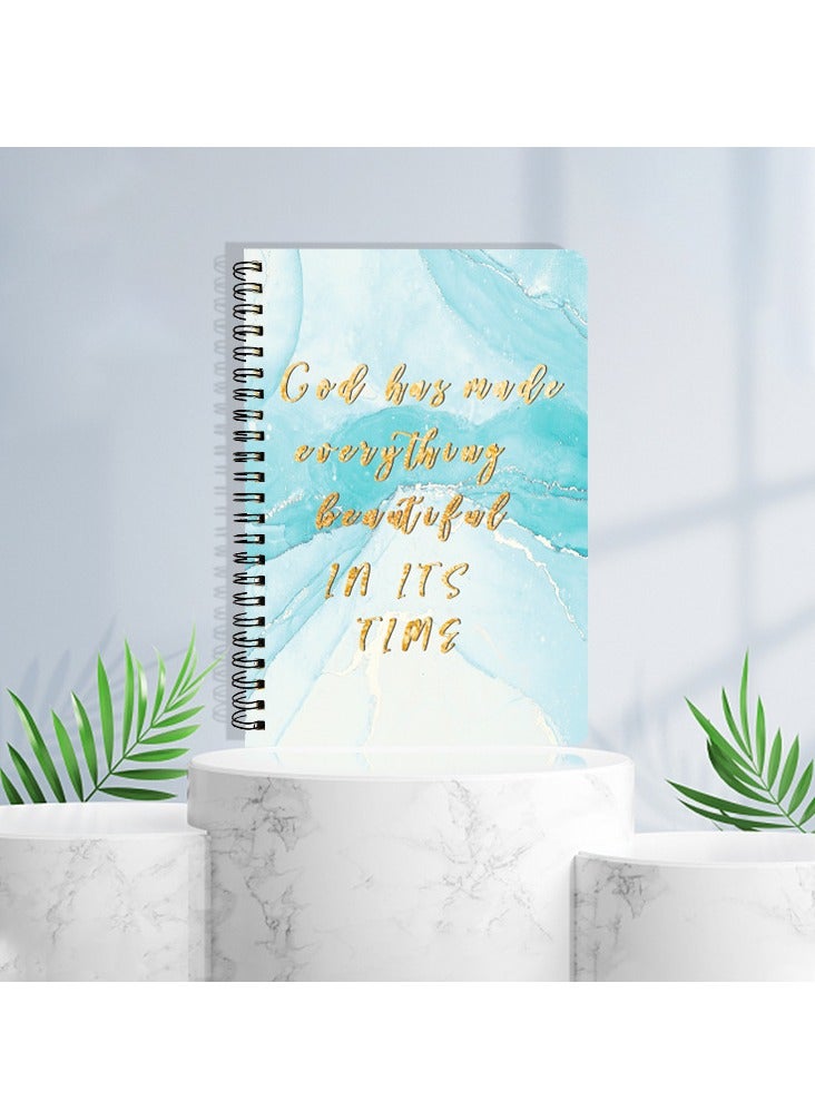 Excefore A5 Wirebound Spiral Notebooks College Ruled, 80 Pages Lined Journal Hardcover, Diary Memo Notepad for School Office Business, School Supplies for Girls  - Image 1