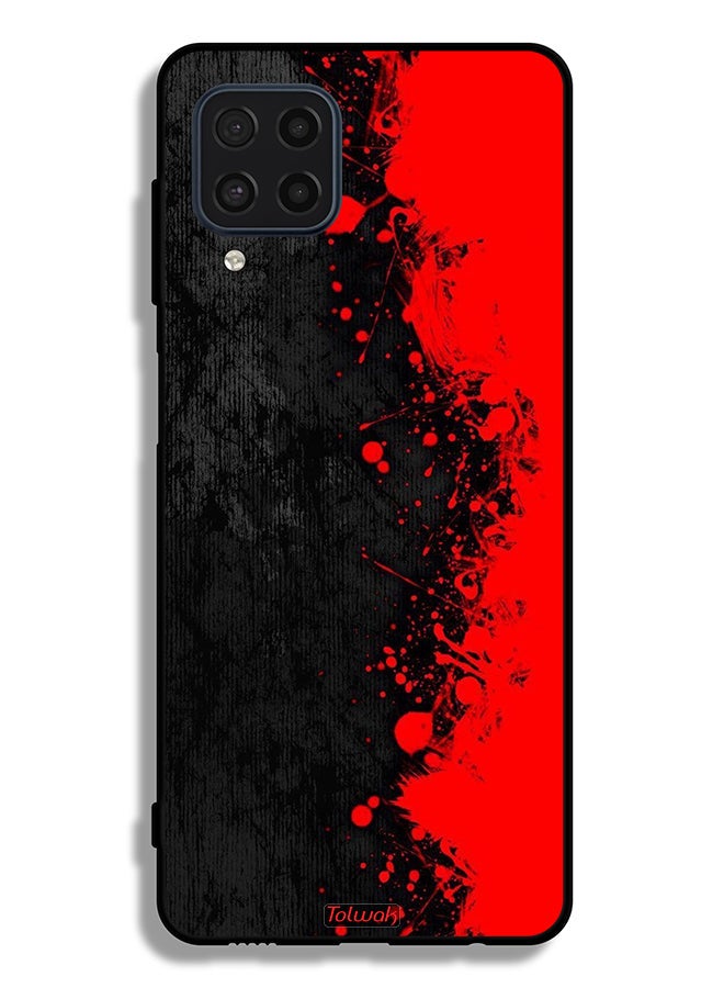 Tolwak Samsung Galaxy M32 4G Protective Case Cover Paint Abstract Pattern - Image 2