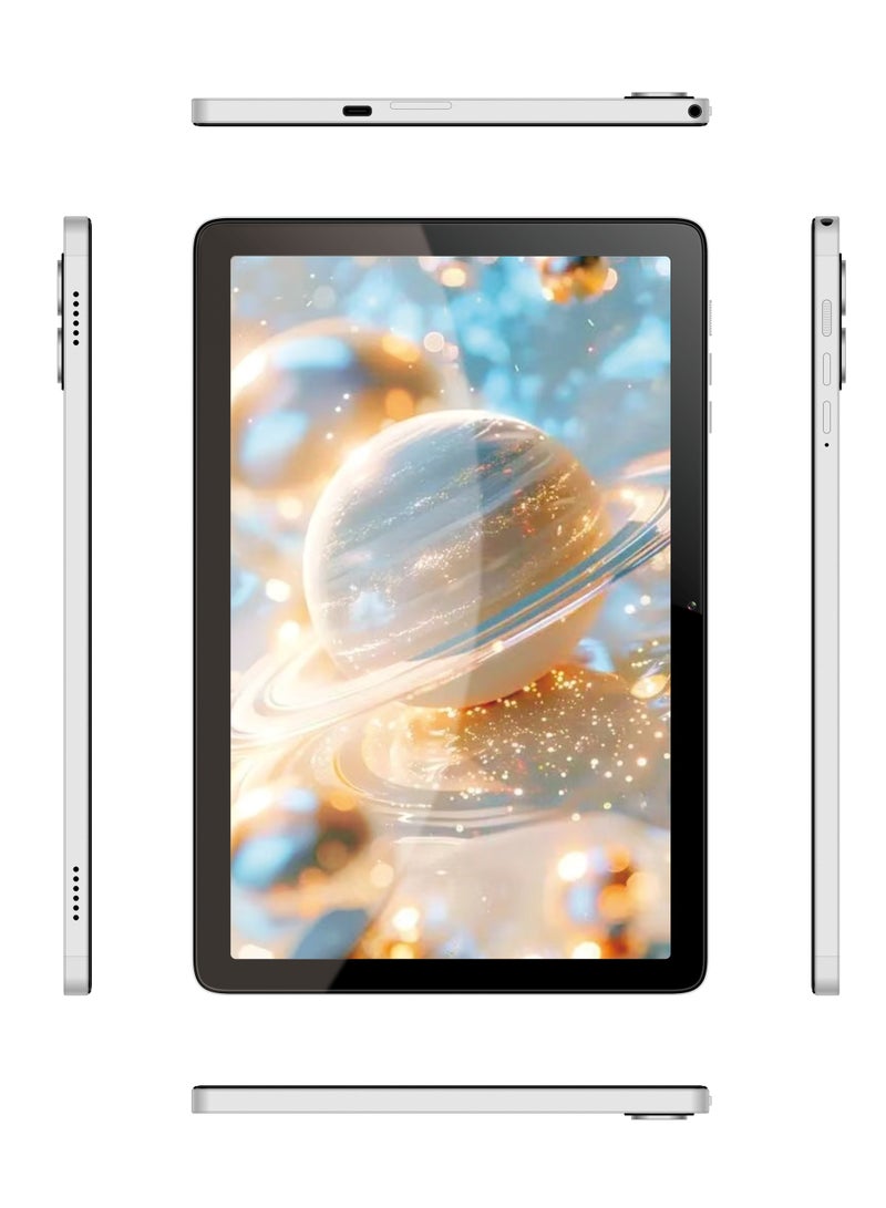سي آيديا CM9800 Ultra 10-Inch Tablet PC with Keyboard & Mouse, 8GB RAM + 1TB ROM, Octa-Core Processor, Dual SIM 5G LTE, Wi-Fi, GPS, 13MP Front + 16MP Rear Camera, Andriod Tablet – Silver - Image 2