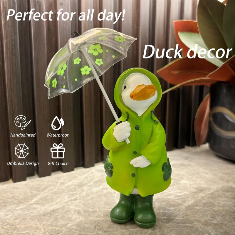 Etlemonde Spring Decor Duck Figurine Statue Cute Resin Green Ducks Gifts-Shelf Office Home Decor - Image 5