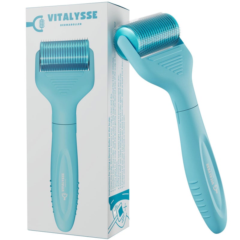 Vitalysse Scalp Derma Roller â€“ 0.25mm Microneedling Tool for Hair & Scalp â€“ 1200 Titanium Needles, Replaceable Head, CE Certified â€“ Hair Care for Men & Women â€“ Proudly Canadian - Image 1