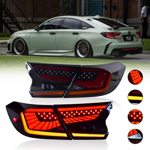 T T-ABC T TABC Taillights for Honda Accord Tail Lights 20182022 LX Sport EX EXL Touring 10th Gen Accessories Hybrid Rear Light V3 Smoke Starry Sky Led Sequential Indicator Animation Custom Replacement T3 - Image 1