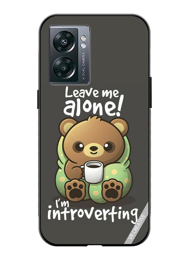 VR CREATIVE Protective Case Cover For Oppo A57 5G Leave Me Alone Design Multicolour  - Image 1