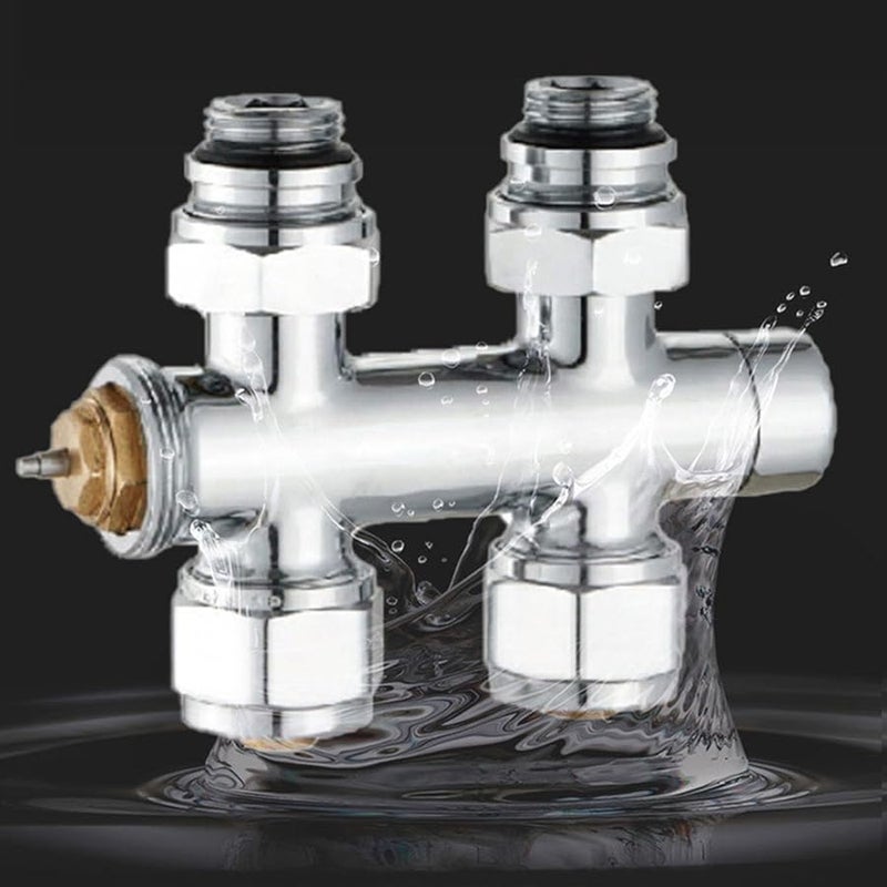 مجموعة توصيل مشعاع أنثراسايت متعددة الكتل مع صمامات ثرموستات G1 2 - Image 4