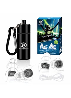 Hearprotek 2 Pairs High Fidelity Concert Ear Plugs, Hearing Protection For Musicians - 23db  - Image 1