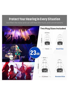 Hearprotek 2 Pairs High Fidelity Concert Ear Plugs, Hearing Protection For Musicians - 23db  - Image 3