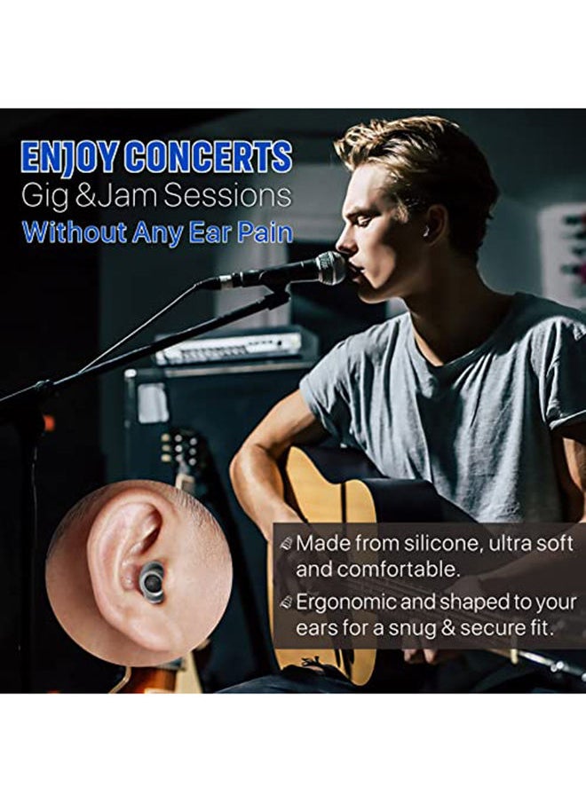 2 Pairs High Fidelity Concert Ear Plugs, Hearing Protection For Musicians - 23db