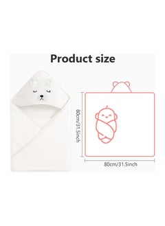 RATSAW Baby Bath Blanket Hooded Baby Towel 80x80cm Large Baby Bath Towel Absorbent Soft Baby Bath Blanket Cute Cartoon Animal Baby Towel for Boy Girl Baby  - Image 5