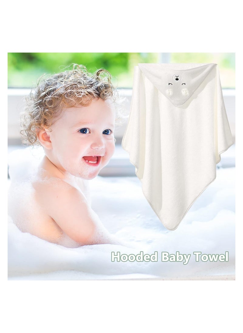 RATSAW - Baby Bath Blanket Hooded Baby Towel 80x80cm Large Baby Bath Towel Absorbent Soft Baby Bath Blanket Cute Cartoon Animal Baby Towel for Boy Girl Baby - Image 1