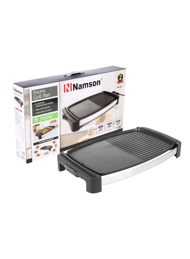 NAMSON Multipurpose Electric Grill Pan 2000W Na-7817 With Adjustable Temperature Controll And Cool Touch Handle |Non-Stick Coated | Removable Oil Tray - Image 5