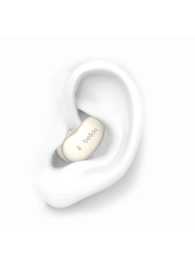 بيلكين سماعات الأذن اللاسلكية SoundForm Anywhere من Belkin، الخفيفة والمريحة بتقنية Bluetooth، ومقاومة للماء بمعيار IPX4 ومتوافقة مع iPhone وiPad والأجهزة اللوحية والكمبيوتر المحمول ومثالية للرياضات - أبيض - Image 3
