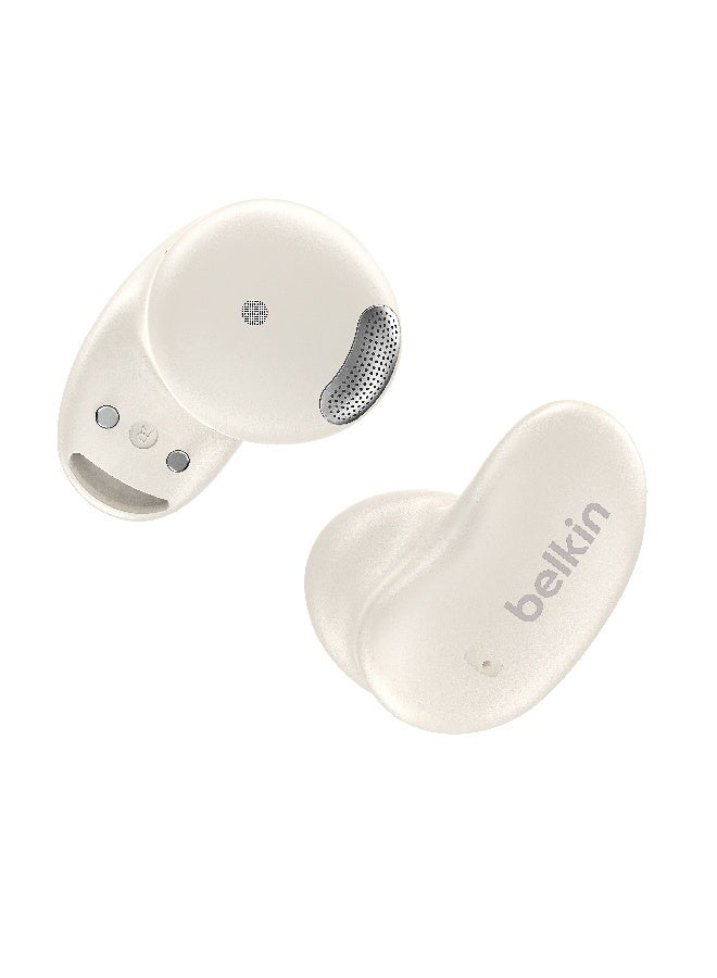 بيلكين سماعات الأذن اللاسلكية SoundForm Anywhere من Belkin، الخفيفة والمريحة بتقنية Bluetooth، ومقاومة للماء بمعيار IPX4 ومتوافقة مع iPhone وiPad والأجهزة اللوحية والكمبيوتر المحمول ومثالية للرياضات - أبيض - Image 2