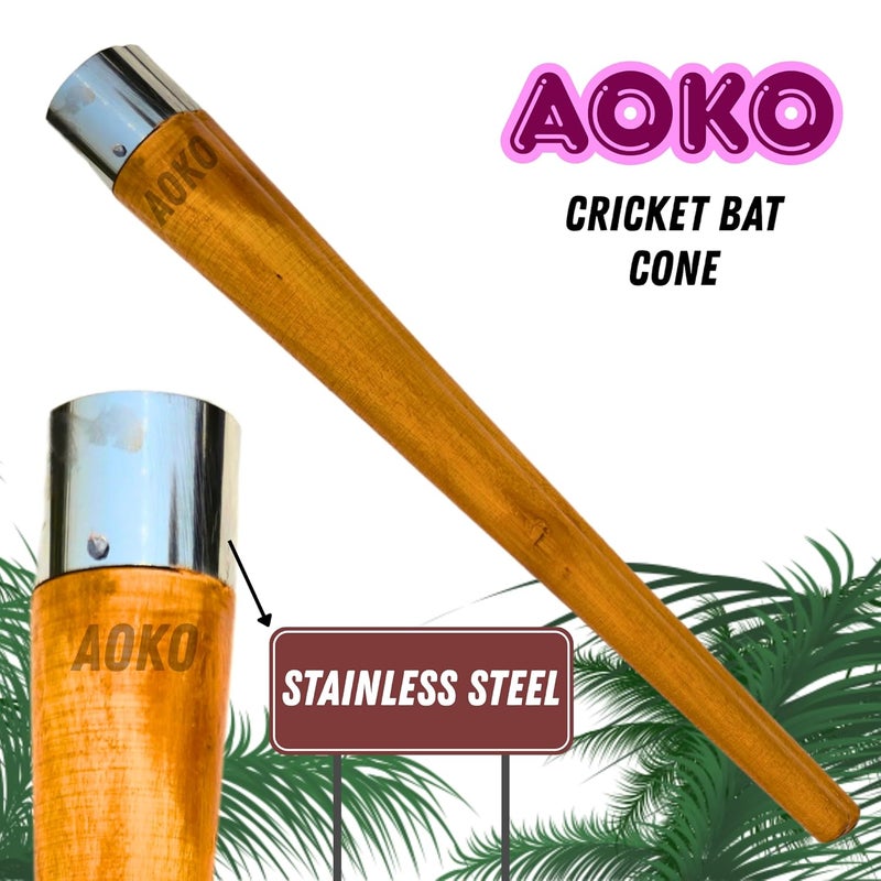 AOKO قبضات مطاطية بيضاء ناعمة مريحة 1 لامتصاص الصدمات بشكل أفضل 1 مخروط قبضه لملحقات مقبض مضرب الكريكيت (عبوة من 2) - Image 3