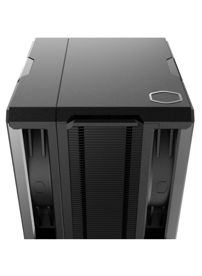 كولر ماستر مبرد الهواء Hyper 612 Apex – 6 أنابيب حرارية فائقة التوصيل (TDP 260W)، 2 × 120P مراوح 120mm Mobius، مبرد مدمج، بدون تداخل مع الذاكرة – متوافق مع مقبس AMD و Intel - Image 4
