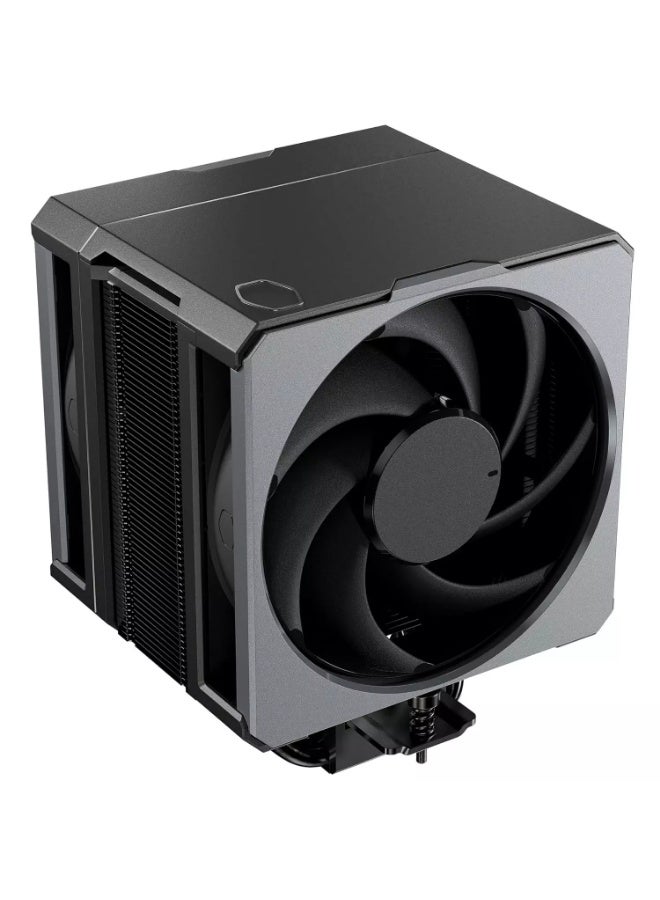 كولر ماستر مبرد الهواء Hyper 612 Apex – 6 أنابيب حرارية فائقة التوصيل (TDP 260W)، 2 × 120P مراوح 120mm Mobius، مبرد مدمج، بدون تداخل مع الذاكرة – متوافق مع مقبس AMD و Intel - Image 1