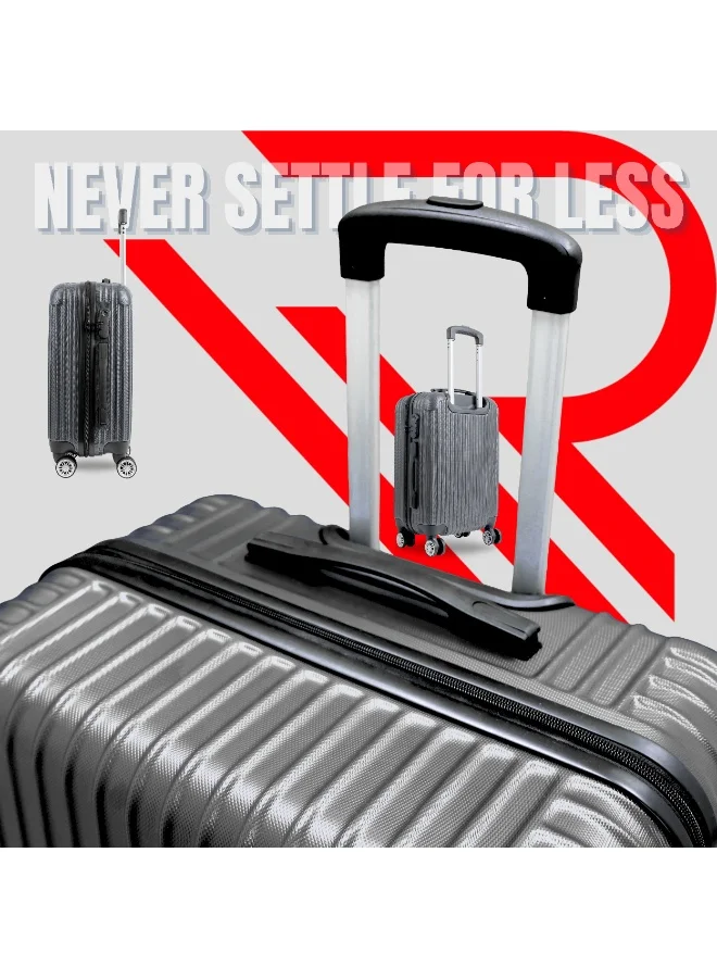 Reflection  Reflection ABS Cabin Luggage Airline Approved, Lightweight 20 Inch Luggage- 360° Silent Wheels, ABS Hard Suitcase Trolley, Spinner Wheels, Travel Luggage  (20-Inch , D.Grey)  | Best Price UAE