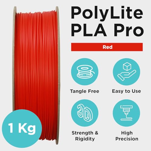 Polymaker PLA PRO Filament 1.75mm 1kg, Tough & High Rigidity Red 3D Printing Filament, PolyLite PLA PRO 3D Printer Filament 1.75mm, Print with Most 3D Printers - Image 5