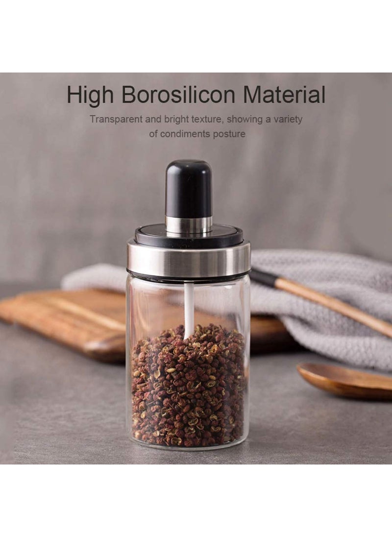 STAR WORK - Star Work- 250Ml Glass Seasoning Container Oil/Honey Dispenser Bottle Kitchen Castor Stainless Steel Seasoning Bottle Kitchen Product (Oil Brush) - Pack Of 1 - Clear - Image 1