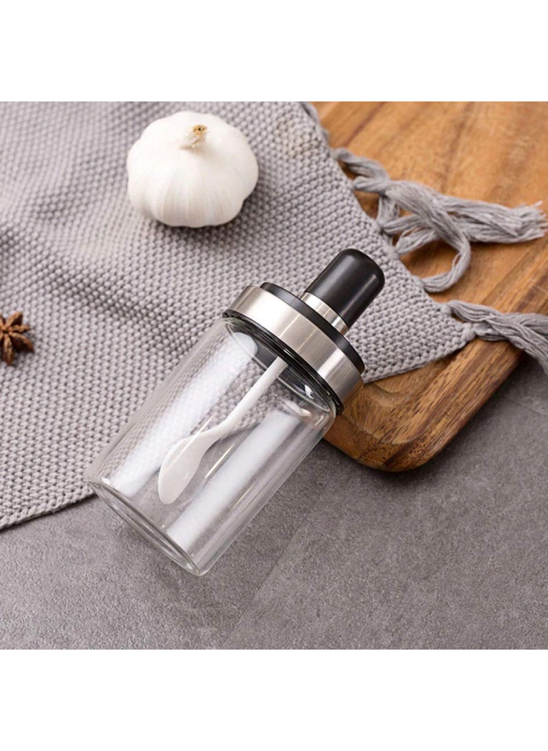 STAR WORK - Star Work- 250Ml Glass Seasoning Container Oil/Honey Dispenser Bottle Kitchen Castor Stainless Steel Seasoning Bottle Kitchen Product (Oil Brush) - Pack Of 1 - Clear - Image 1