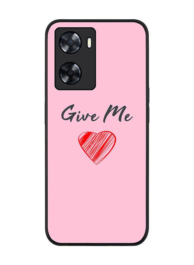 Stylizedd Rugged Black edge case for Oppo A57 4G/Oppo A77 4G/Oppo A77s Slim fit Soft Case Flexible Rubber Edges Anti Drop TPU Gel Thin Cover - Give me love - Image 1