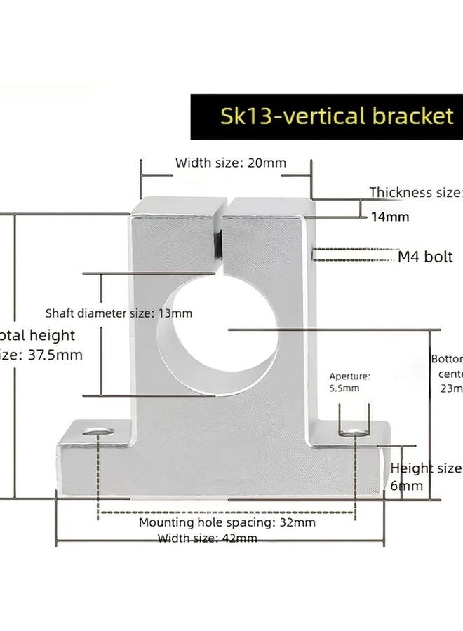 SK30 دعامة المحور البصري الخطي 30 مم قطر إطار محمل سبيكة الألومنيوم قضيب مصقول - Image 5