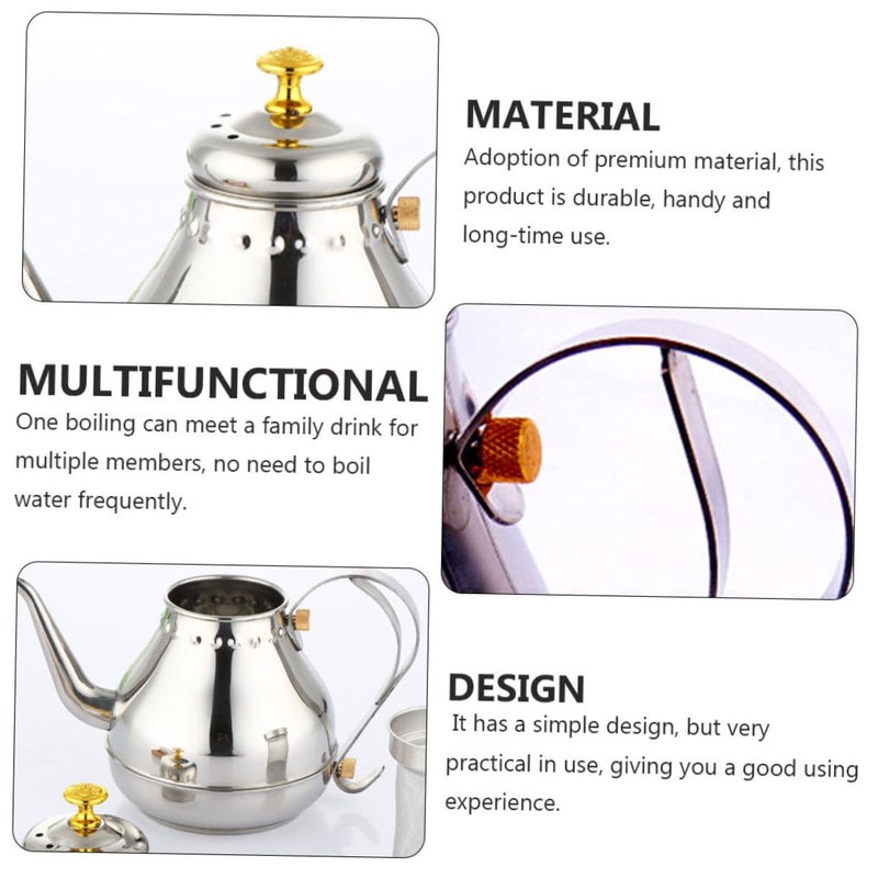 Stainless Steel Teapot With Infuser For Induction Cooktops Polished Surface - Image 5