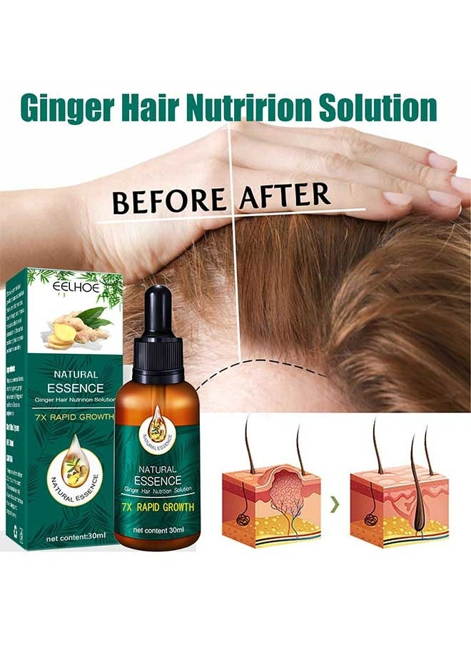 EELHOE - Natural Essence Ginger Hair Nutrition Solution 30ml, Has The Effect Of Slows Hair Loss, Restores Hair Shine And Vitality, Stimulates Hair Growth, Suitable For All Scalp Uses - Image 1