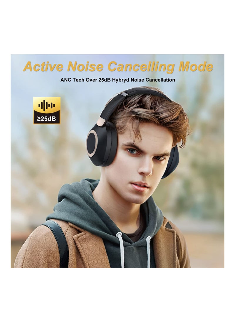 Generic Noise Canceling Headphones, Wireless Headphones, Bluetooth 5.3 , USB-C Fast Charging, ANC Headphones for TV, PC, Phone  - Image 4